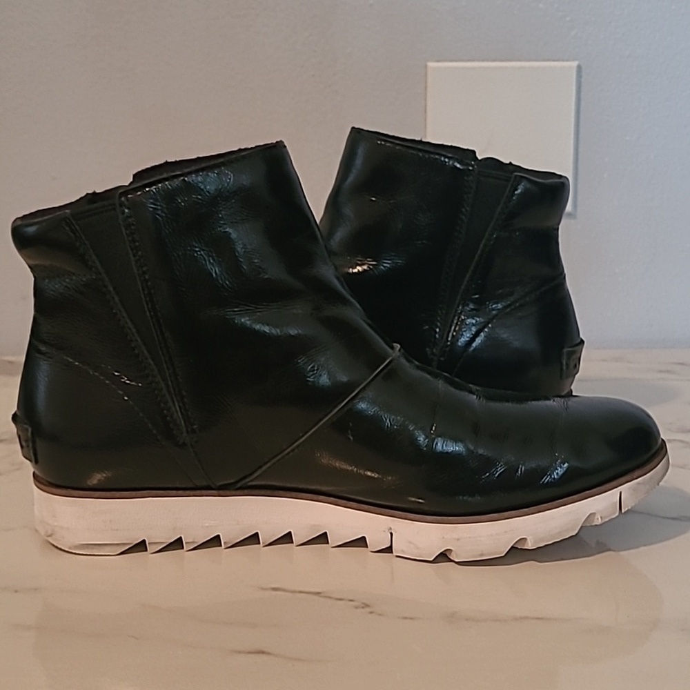 Black Leather Ankle Boots - Picture 8 of 13